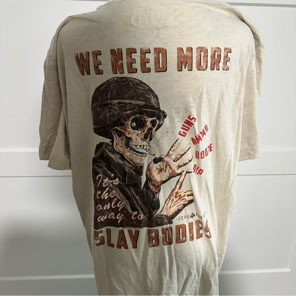 Zero Foxtrot Men’s Khaki XL Tshirt - We need More